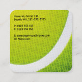 Tennis Coach | Übungsstunden Quadratische Visitenkarte (Rückseite)