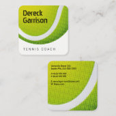 Tennis Coach | Übungsstunden Quadratische Visitenkarte (Vorne/Hinten)