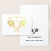 Tennis Coach Vielen Dank Folienkarte (Anzeige)