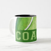 Tennis Coach Zweifarbige Tasse (Vorderseite Links)