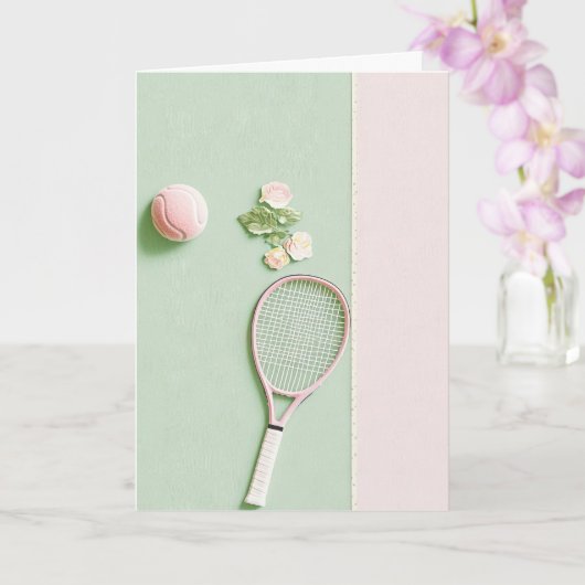 Tennis Collage Birthday Karte (Orchidee)
