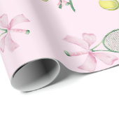 Tennis Coquette Bow Pink Gift Geschenkpapier (Rolleneckpunkt)