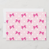 Tennis Coquette Pink Bow Foto Girl del Malcantone Einladung (Rückseite)