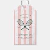 Tennis Country Club | Bachelorette Gefallen Geschenkanhänger (Vorderseite)
