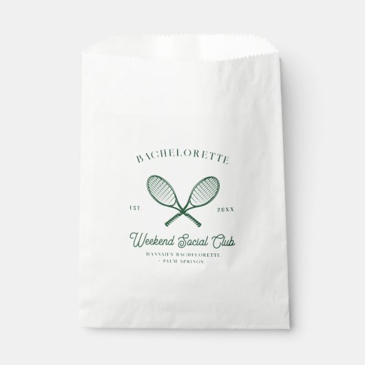 Tennis Country Club | Bachelorette Geschenktütchen (Vorderseite)
