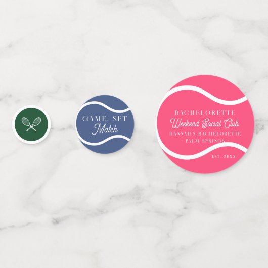 Tennis Country Club | Bachelorette Konfetti (Vorderseiten)