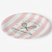 Tennis Country Club | Bachelorette Pappteller (Schrägansicht)