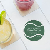 Tennis Country Club | Bachelorette Runder Pappuntersetzer