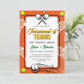 Tennis Country Club Einladung (Stehend Vorderseite)