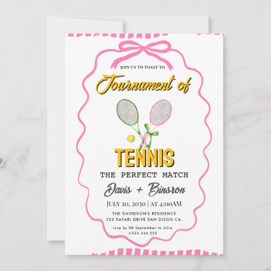 Tennis Country Club Einladung (Vorderseite)