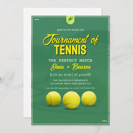 Tennis Country Club Einladung (Vorne/Hinten)