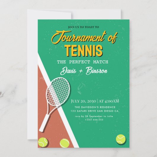 Tennis Country Club Einladung (Vorderseite)