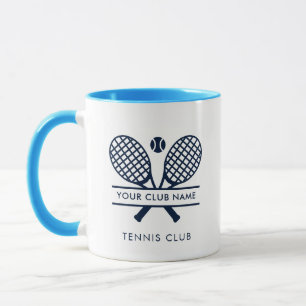 Tennis Country Club Name Navy Blau Motiv individue Tasse