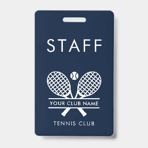 Tennis Country Club Name Schläger Motiv Personalie Ausweis