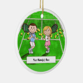 Tennis Couple Keramik Ornament (Rechts)