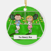 Tennis Couple Keramik Ornament (Vorne)