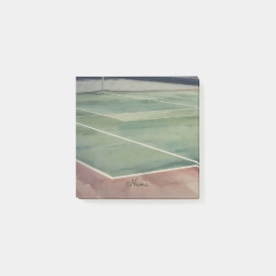 Tennis Court Art Paddle Ball Name Post Notizen