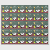 Tennis Court Ball Shoes Muttertagsgeschenk Geschenkpapier (Flach)