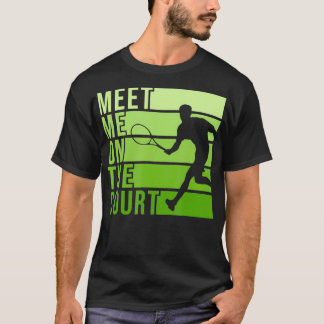 Tennis Court Design für einen Tennisspieler T-Shirt
