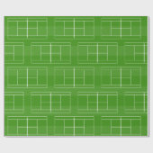 TENNIS COURT grüne Streifen Musterverpackungspapie Geschenkpapier (Flach)