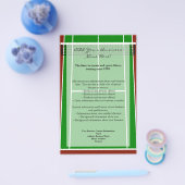 Tennis Court Layout Graphic Flyer (Einzeln)