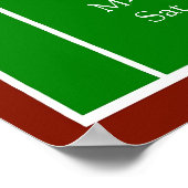 Tennis Court Layout Graphic Poster (Ecke)