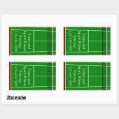 Tennis Court Layout Graphic Rechteckiger Aufkleber (Blatt)