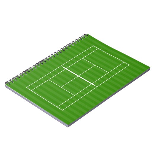 TENNIS COURT LINE MARKING Notebook Notizblock (Linke Seite)