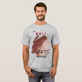 Tennis Court OUT (Standing) Humor T-Shirt (Vorne ganz)