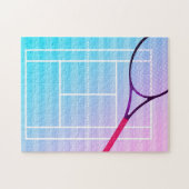 Tennis Court Racket Giro del Malcantone Lila Puzzle (Horizontal)