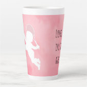 Tennis Cupid Latte Tasse (Vorderseite)