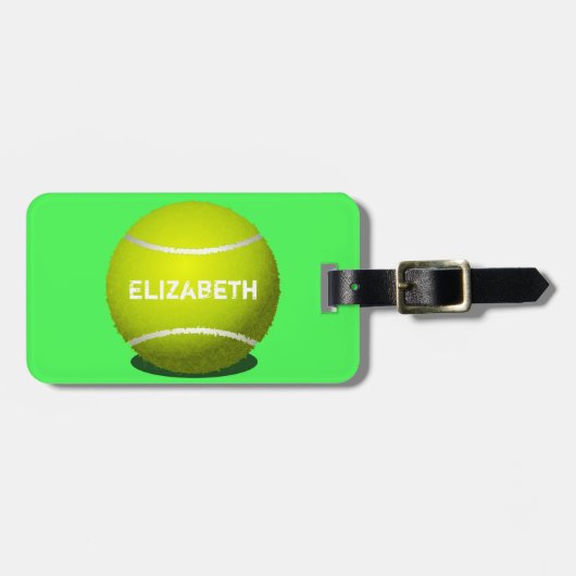 Tennis Custom Ball Gepäckstück Gepäckanhänger (Vorderseite horizontal)