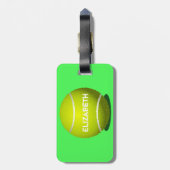 Tennis Custom Ball Gepäckstück Gepäckanhänger (Rückseite vertikal)