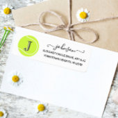 Tennis Custom Monogram Swirl Name Rücksendeadresse