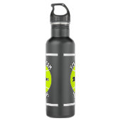 Tennis Custom Team und Spielername Sports Black Edelstahlflasche (Rückseite)