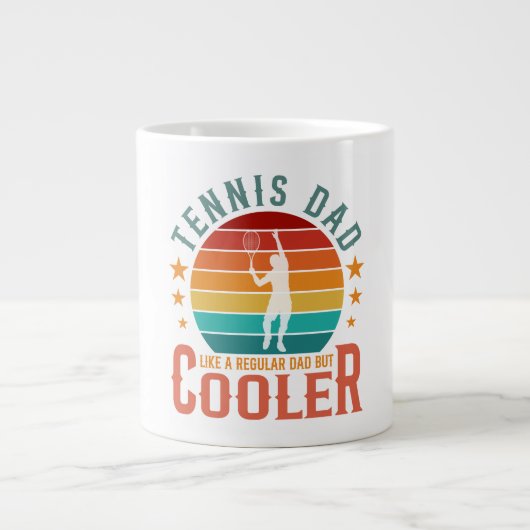 Tennis Dad Cooler Jumbo-Tasse (Vorderseite)