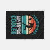 Tennis Dad Retro Sunset Fleecedecke (Vorderseite (Horizontal))