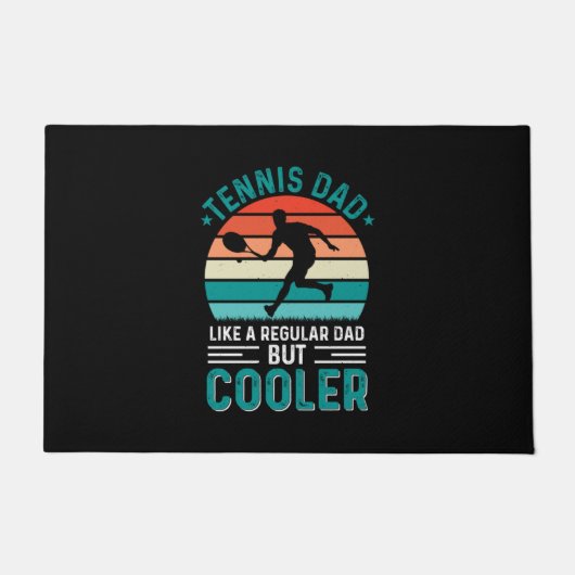 Tennis Dad Retro Sunset Fußmatte (Vorderseite)