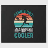 Tennis Dad Retro Sunset Geschenkpapier (Flach)