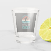 Tennis Dad Retro Sunset Schnapsglas (Rückseite)