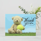 Tennis Danke, dass ihr eine Karte mit Ball habt fü (Stehend Vorderseite)