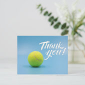 Tennis Danke, dass ihr eine Karte mit blauem Ball  (Stehend Vorderseite)