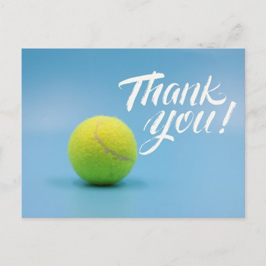Tennis Danke, dass ihr eine Karte mit blauem Ball  (Vorderseite)