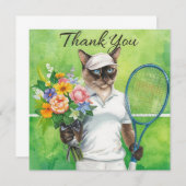 Tennis Danke, dass ihr Katze für Katzenliebhaber s Dankeskarte (Vorne/Hinten)