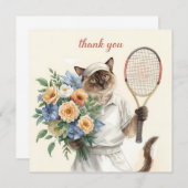 Tennis Danke, dass ihr Katze für Katzenliebhaber s Dankeskarte (Vorne/Hinten)