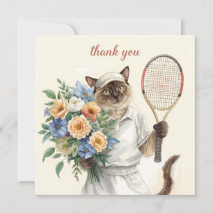 Tennis Danke, dass ihr Katze für Katzenliebhaber s Dankeskarte