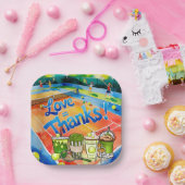 Tennis Danke Party mit Schläger und Ball Pappteller (Party)