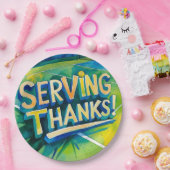 Tennis Danke Party mit Schläger und Ball Pappteller (Party)