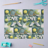 Tennis Danke Party mit Schläger und Ball Seidenpapier (Basteln)