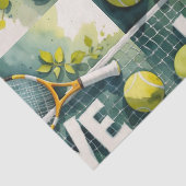 Tennis Danke Party mit Schläger und Ball Seidenpapier (Detail)